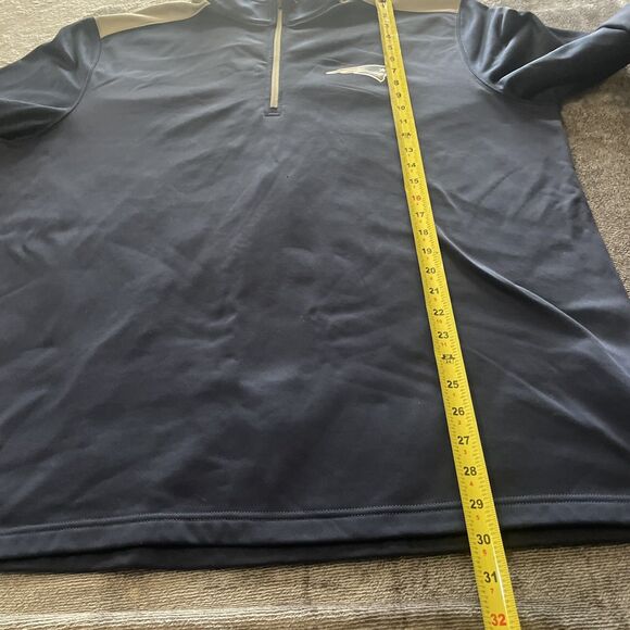 New England PATRIOTS 1/4 Zip Jacket Men's Size 2XL Blue Long Sleeve NFL Team App - Picture 6 of 13